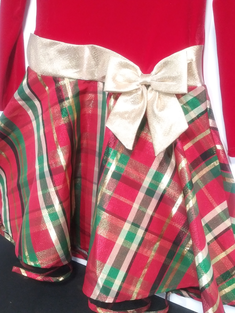 Bonnie Jean Red Girls' Dress Top with Bow Detail - Picture 4 of 4